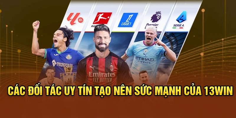 Các đối tác uy tín tạo nên sức mạnh của 13win