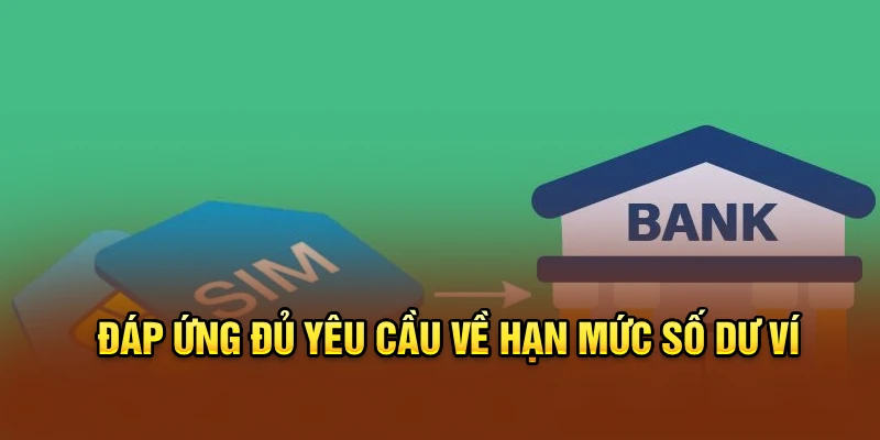 Đáp ứng đủ yêu cầu về hạn mức số dư ví