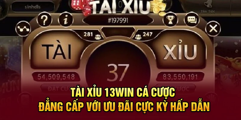 Tài Xỉu 13Win – Cá Cược Đẳng Cấp Với Ưu Đãi Cực Kỳ Hấp Dẫn